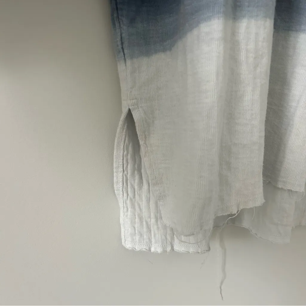 APIECE APART Delle Blue White Ombre Organic Cotton Jersey Oversized Sweater S - Image 5