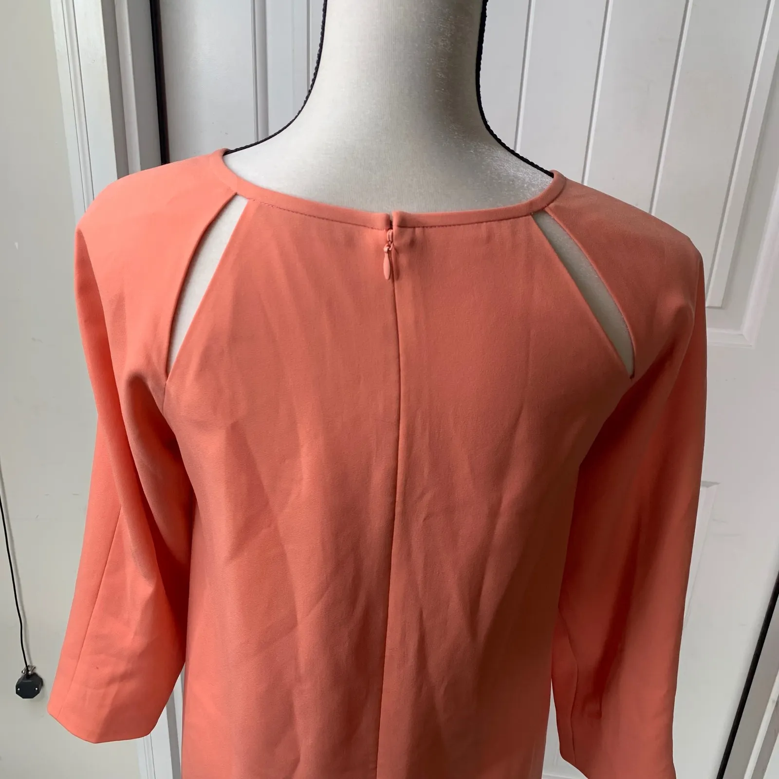 Tibi  orange nectarine peekaboo cutout shift dress size 8‎ summer vacation - Image 4