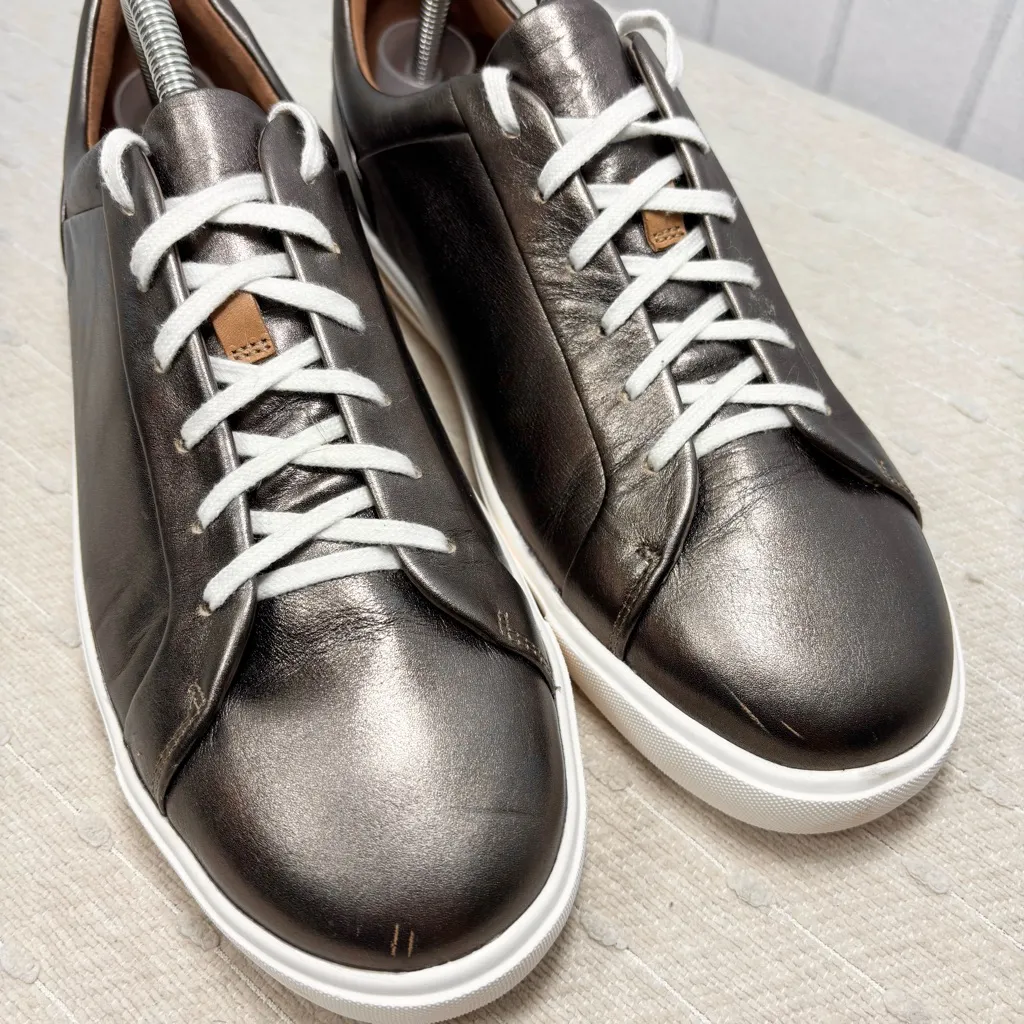 Clarks Un Maui Women’s Metallic Bronze Leather Trainers Shoes - Size 10M - Image 3