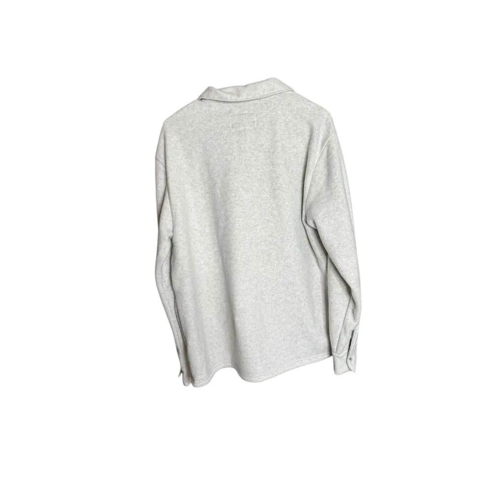 Goodfellow Women's Sherpa Jacket Medium Gray Pockets Warm Oversized - Image 4