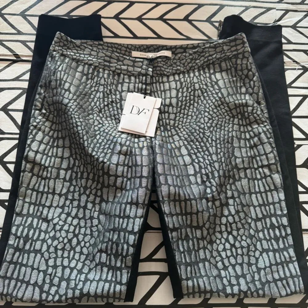 Diane Von Furstenberg Alexis snakeskin trousers size 6 NWT - Image 5