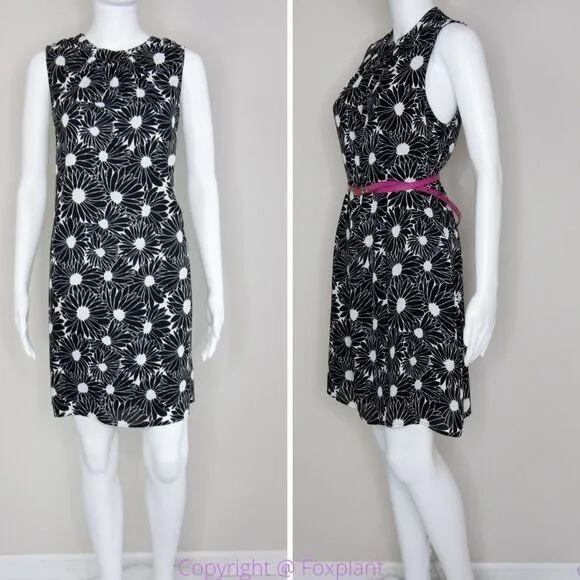 Daniel Rainn black and‎ white floral print dress, women's size M - Image 2