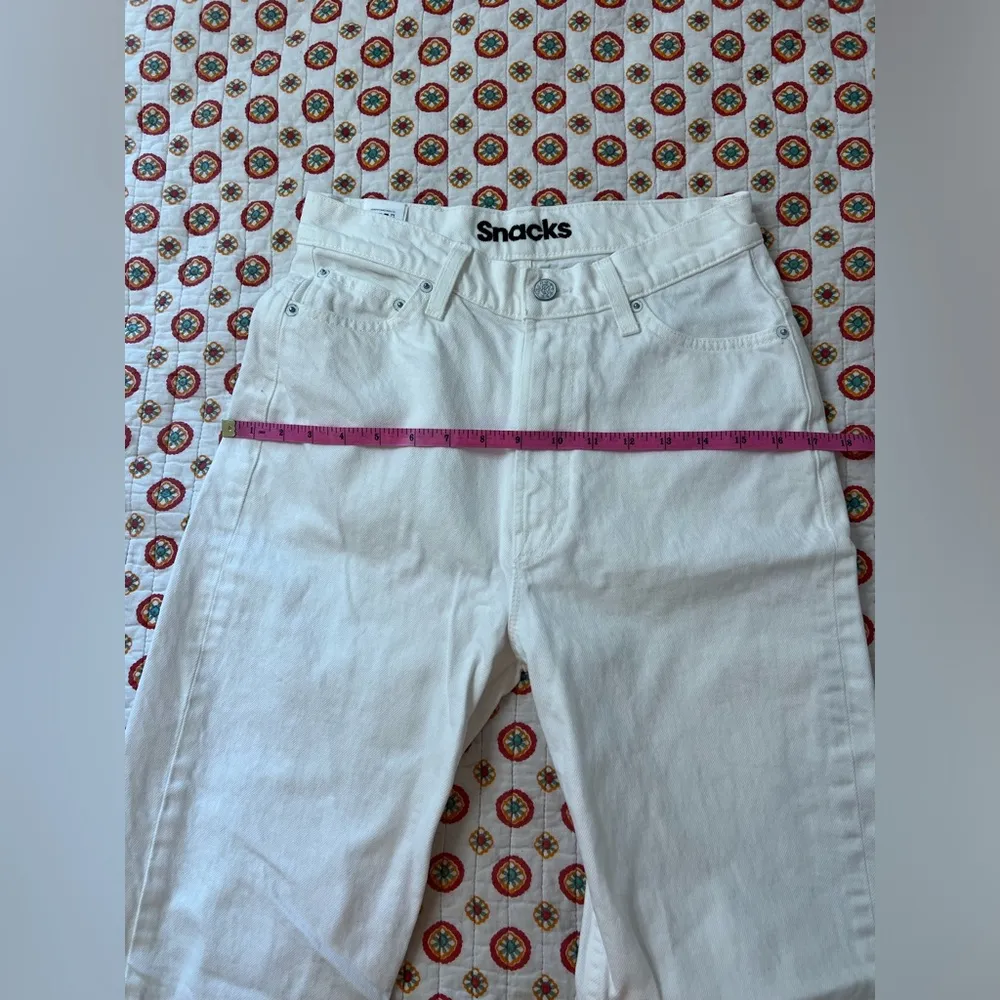 NWOT MOTHER SNACKS! High Waisted Twizzy Skimp in Sticky Rice Size 27 Retail $198 White - Image 12
