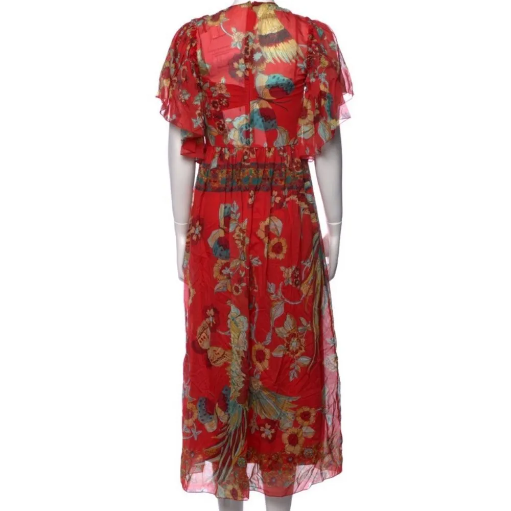 NWOT red Valentino  paradise of bird dress - Image 11
