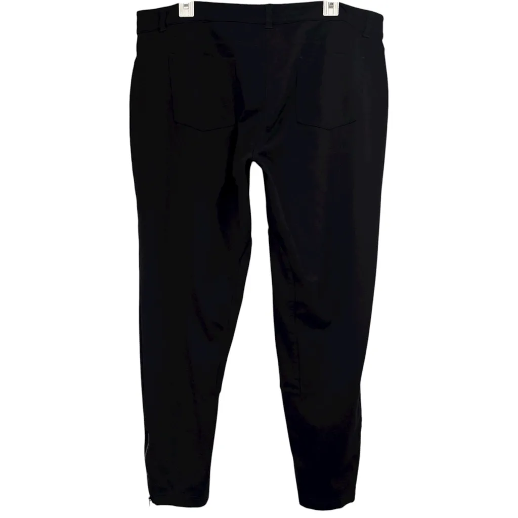 Eileen Fisher Equestrian Riding Breeches Black Skinny Pants Stretch Women’s XL - Image 9