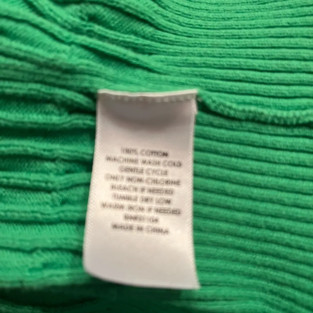 Kim Rogers Green Cable Knit Sweater size medium - Image 6