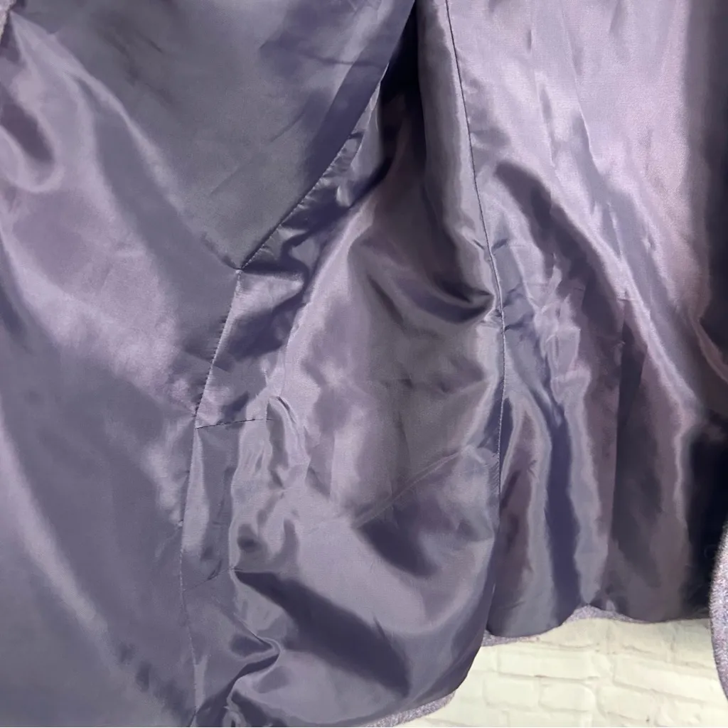 Talbots wool blend lilac 2 button ladies blazer academia preppy old money sz 10 - Image 8