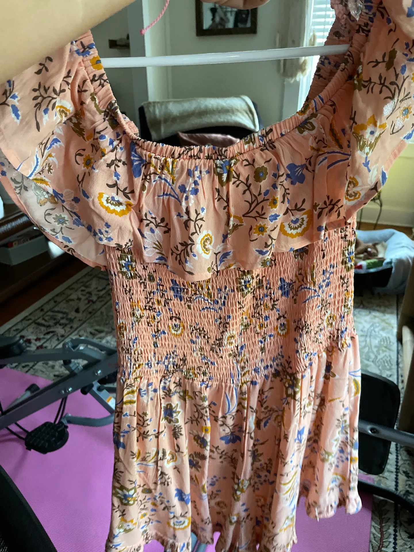 Smocked Floral Romper - Image 2