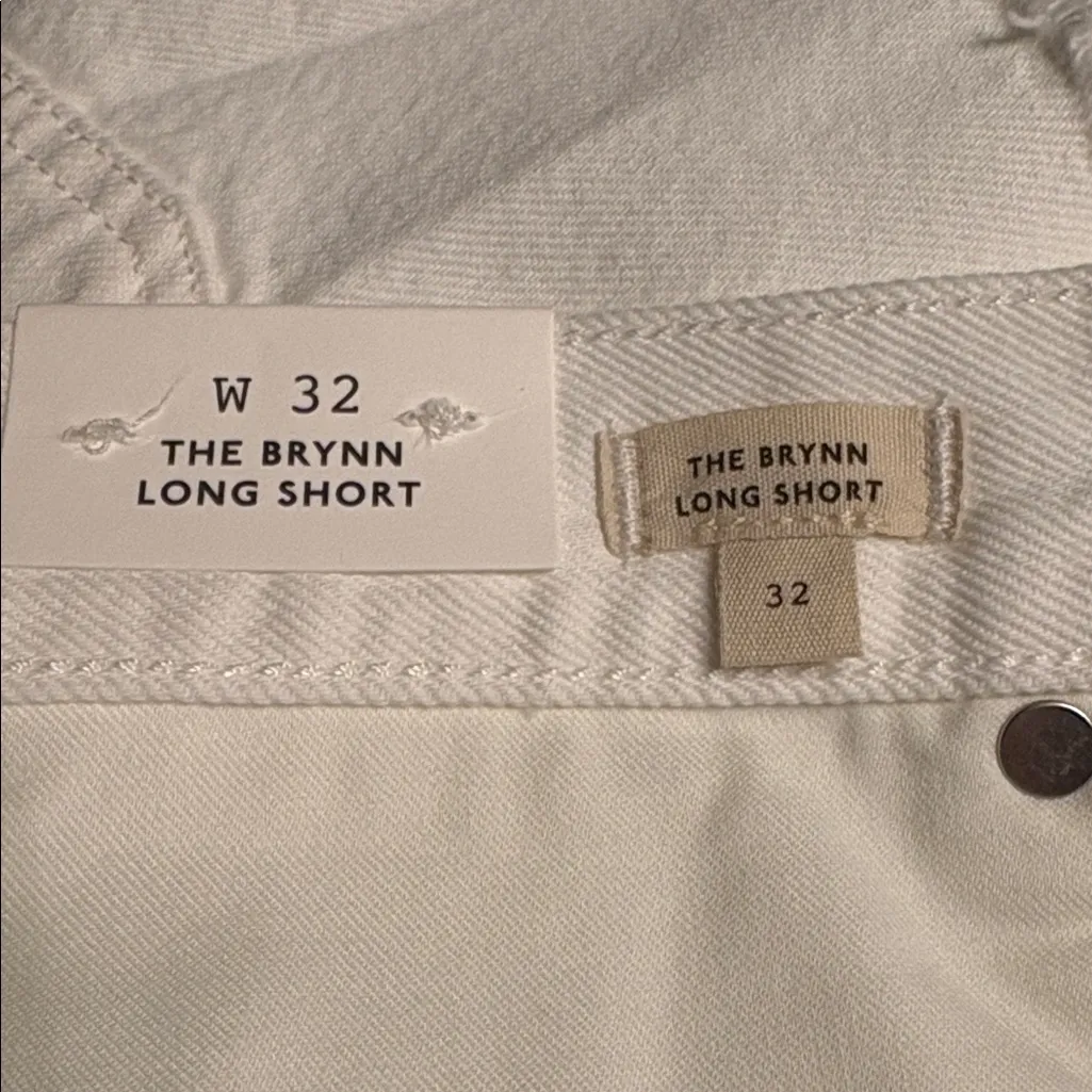 Madewell women’s The Brynn Long Short high rise relaxed leg white Size 32 NWT - Image 9