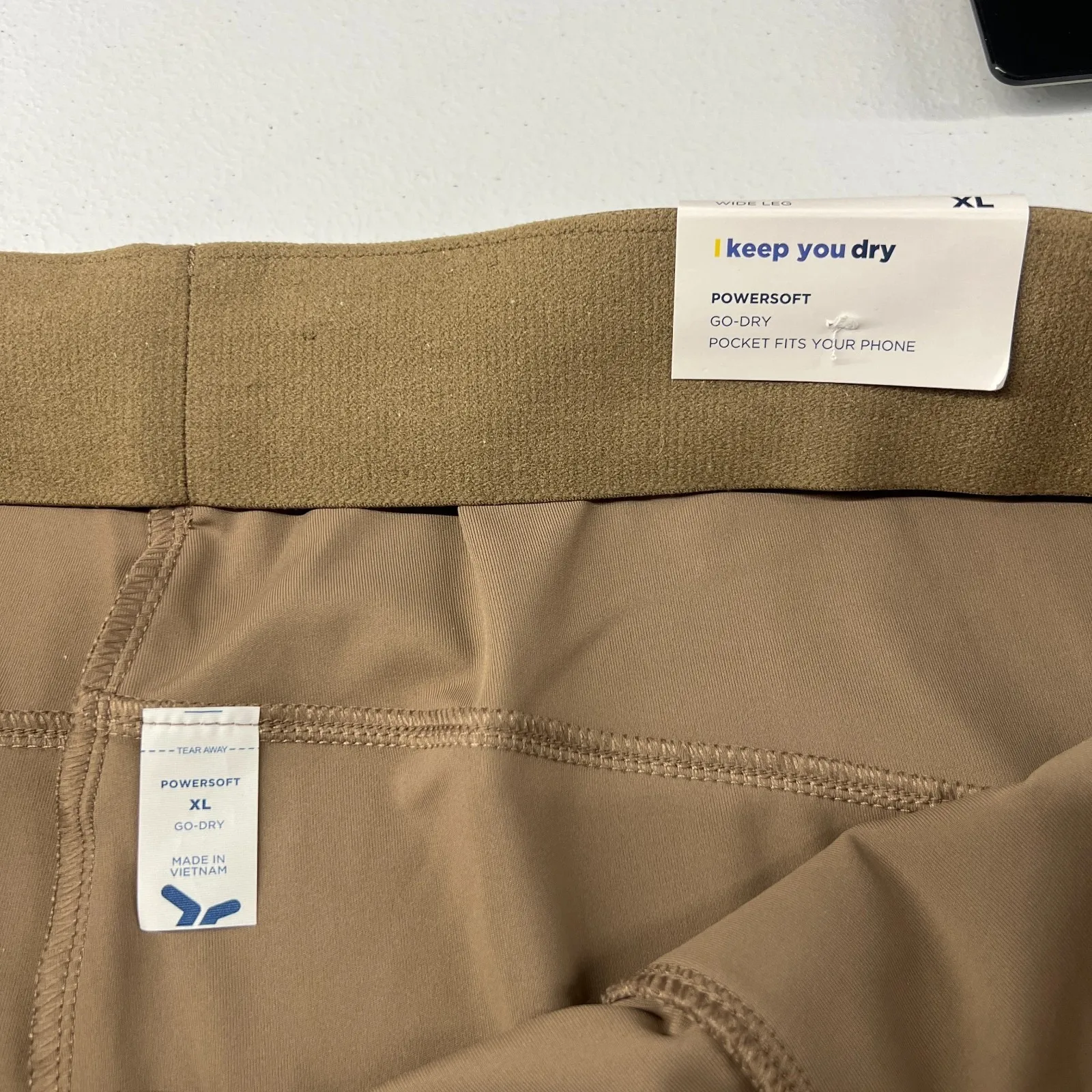 Old Navy PowerSoft Go Dry Pants Womens XL Brown High Rise Pleated Wide Leg - Image 9