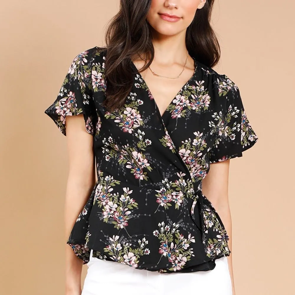 ✨Sienna Sky Floral Wrap Blouse✨ - Image 2