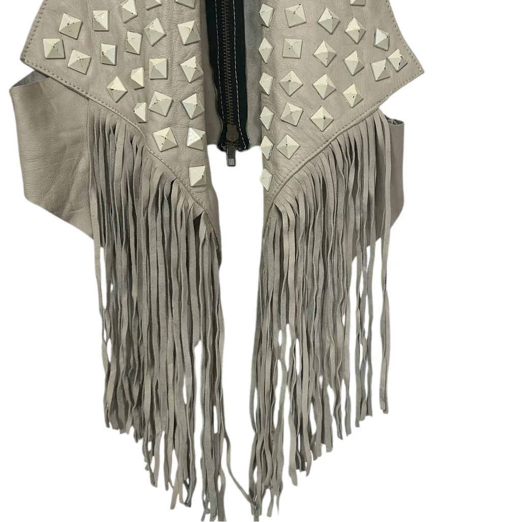 One Teaspoon Beige Fringe Vest(Size 10) - Image 6