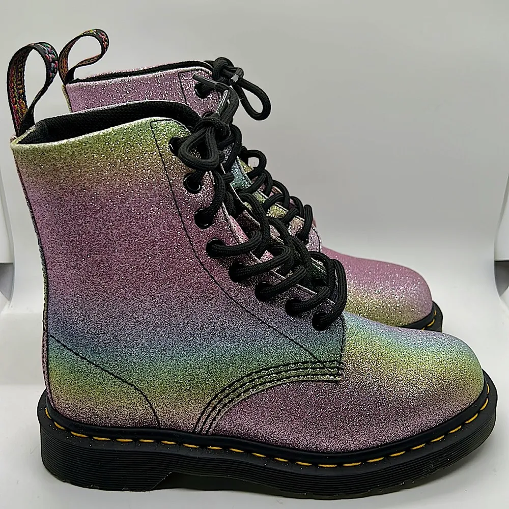 Dr. Martens NIB Pascal Glitter Boots Shoe **Size 6** 🌈🌈 - Image 3