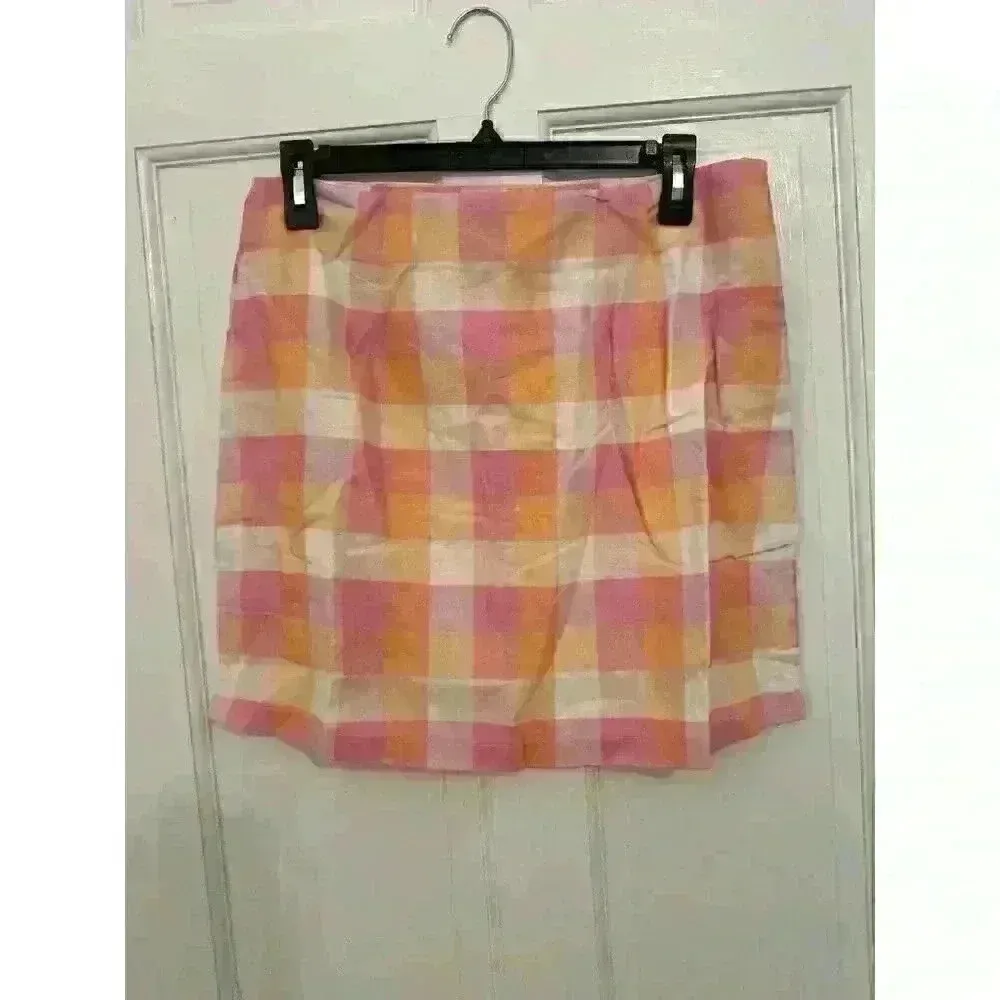 Charlie Holiday Anthropologie‎ Andrea Check Mini Skirt size L/8 NWT - Image 2