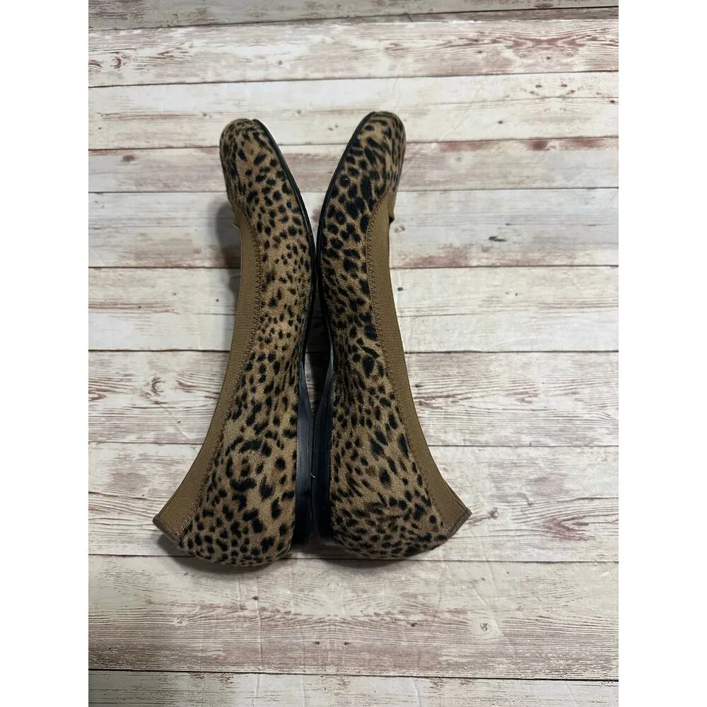 Stuart Weitzman Animal Print Ballet Flats Women's Size 6.5M Neutral Leopard - Image 6