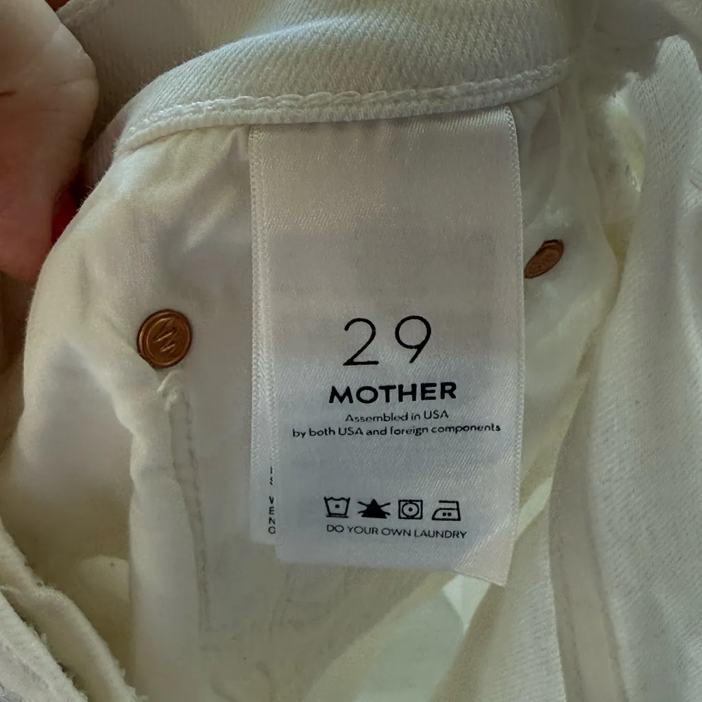 MOTHER Sinner Short Fray in‎ Fairest of Them All size 29 White - Image 3