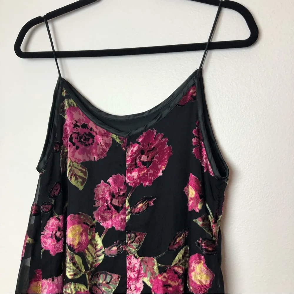 Francesca’s Floral Velvet Burnout Dress NWT - Image 11