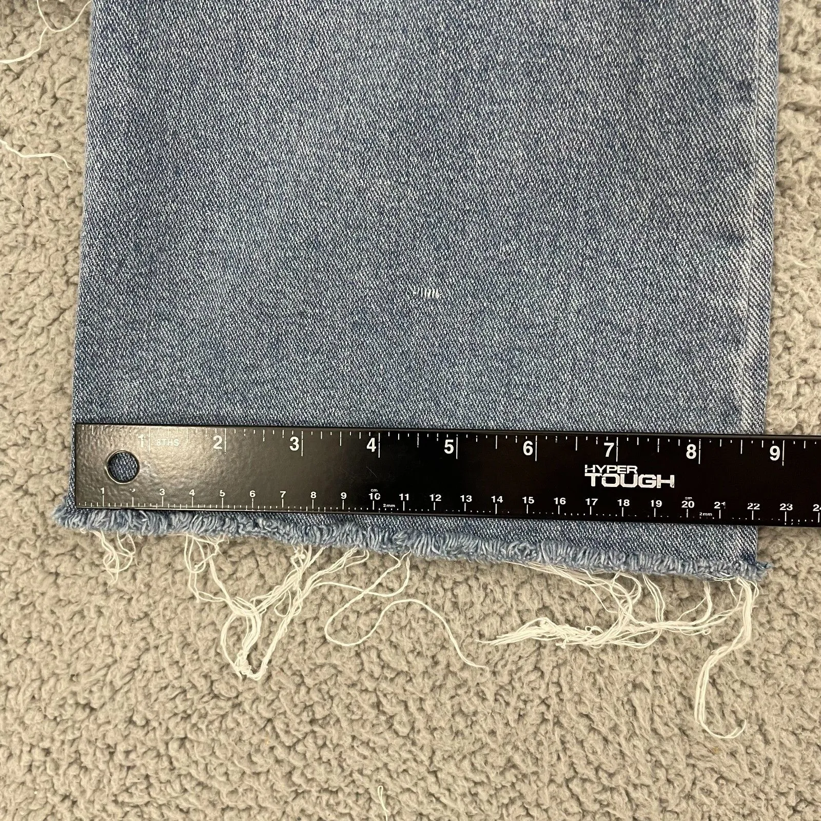 Seven7 Slim Flare Jeans Women 14 Medium Wash Enchanted Distressed Raw Hem - Image 11