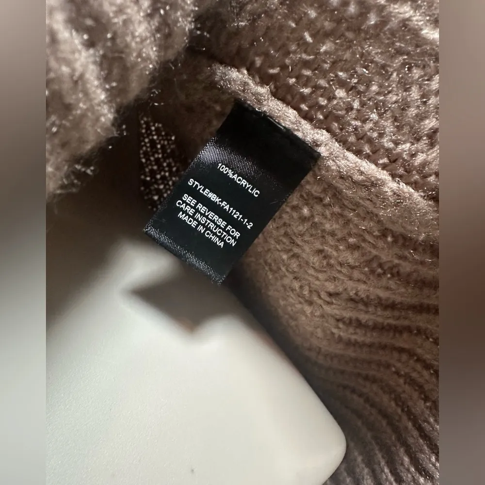 Altar’d State Brown Fringe Acrylic Knit Women’s Unique Long Sleeve Sweater Sz M - Image 8