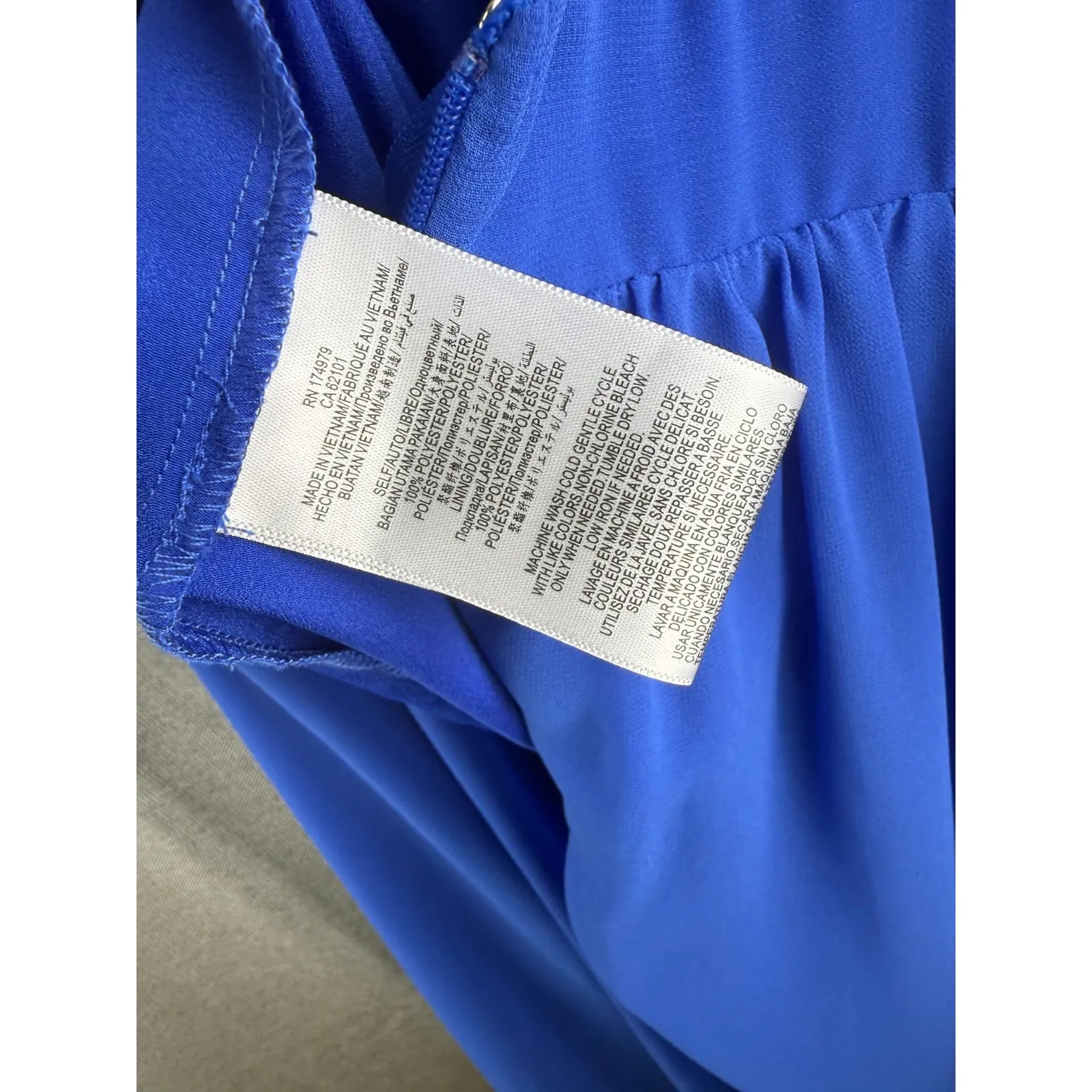 $118‎ BCBGeneration Women's Blue Flutter Sleeve Cutout Fit & Flare Dress Size 8 - Image 8