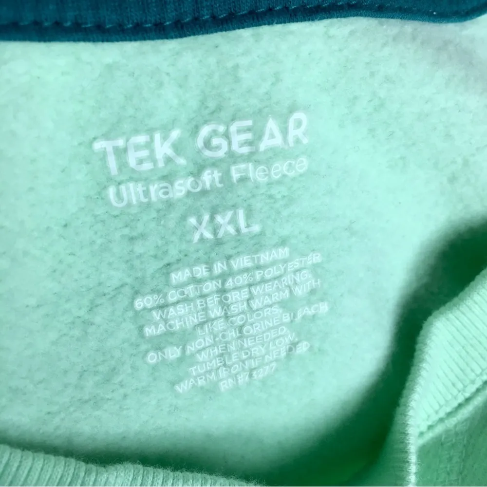 TEK GEAR Mint Green Ultrasoft Fleece Sweatshirt, Size XXL - Image 5