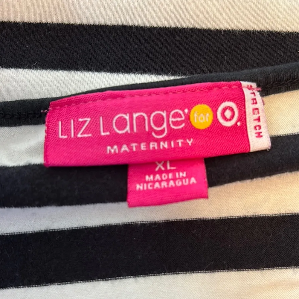 Liz Lange for Target Black and White Fitted Long Sleeve Tee Size undefined - Image 2