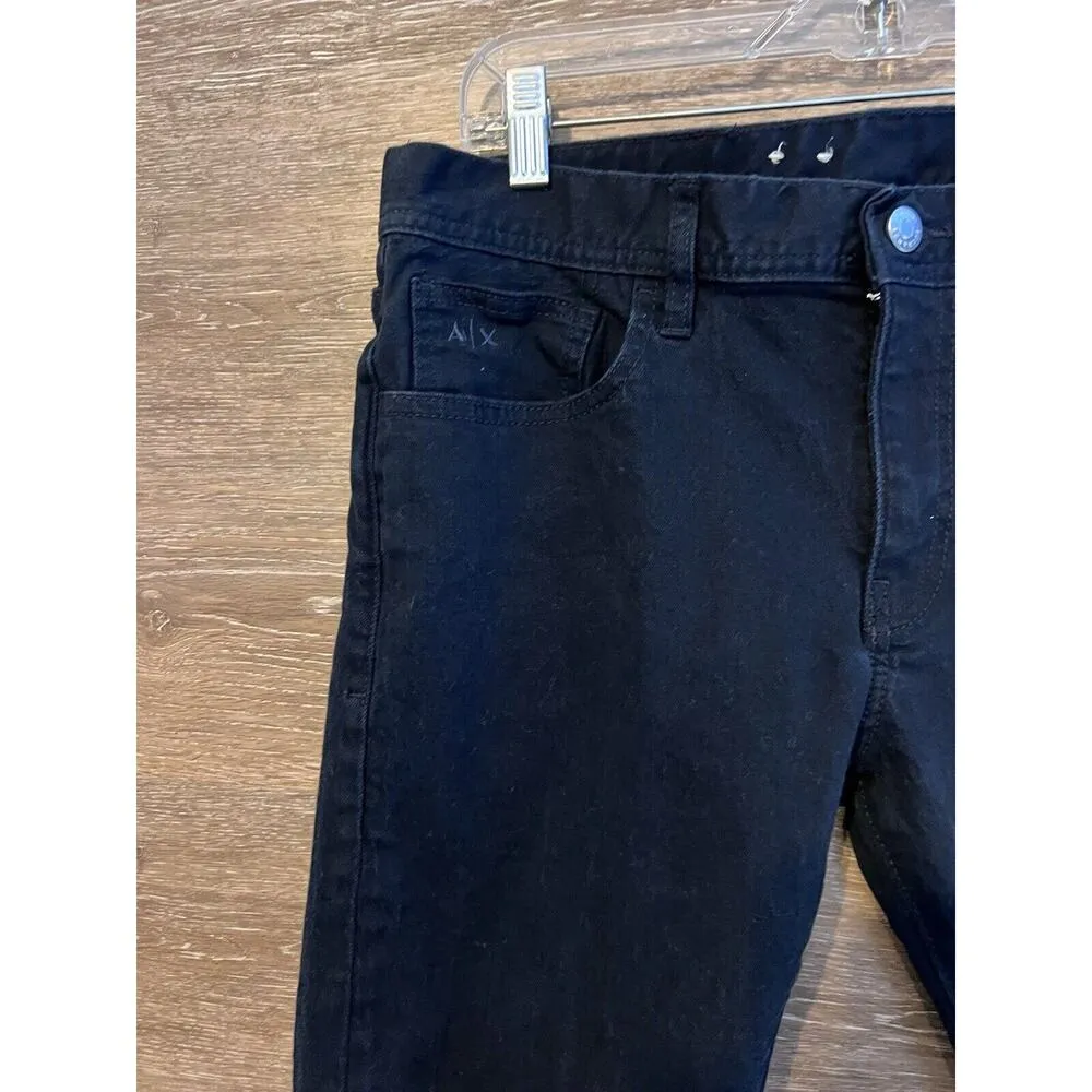 Armani Exchange Womens Black Jeans Size 32 Skinny - Image 2