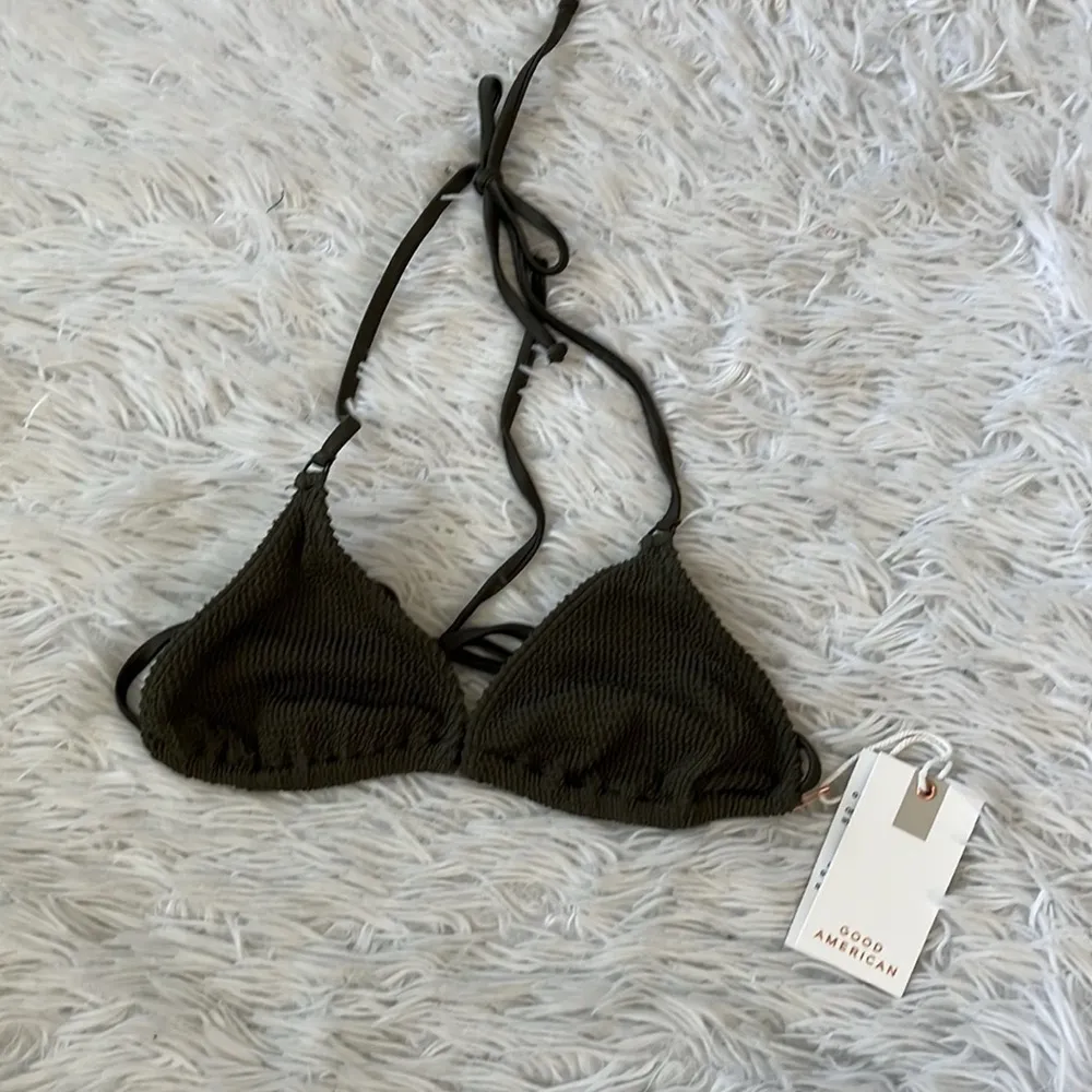 New GOOD AMERICAN Women’s Always Fit Tiny Ties Bikini Top Stormy001 size XXS - Image 4