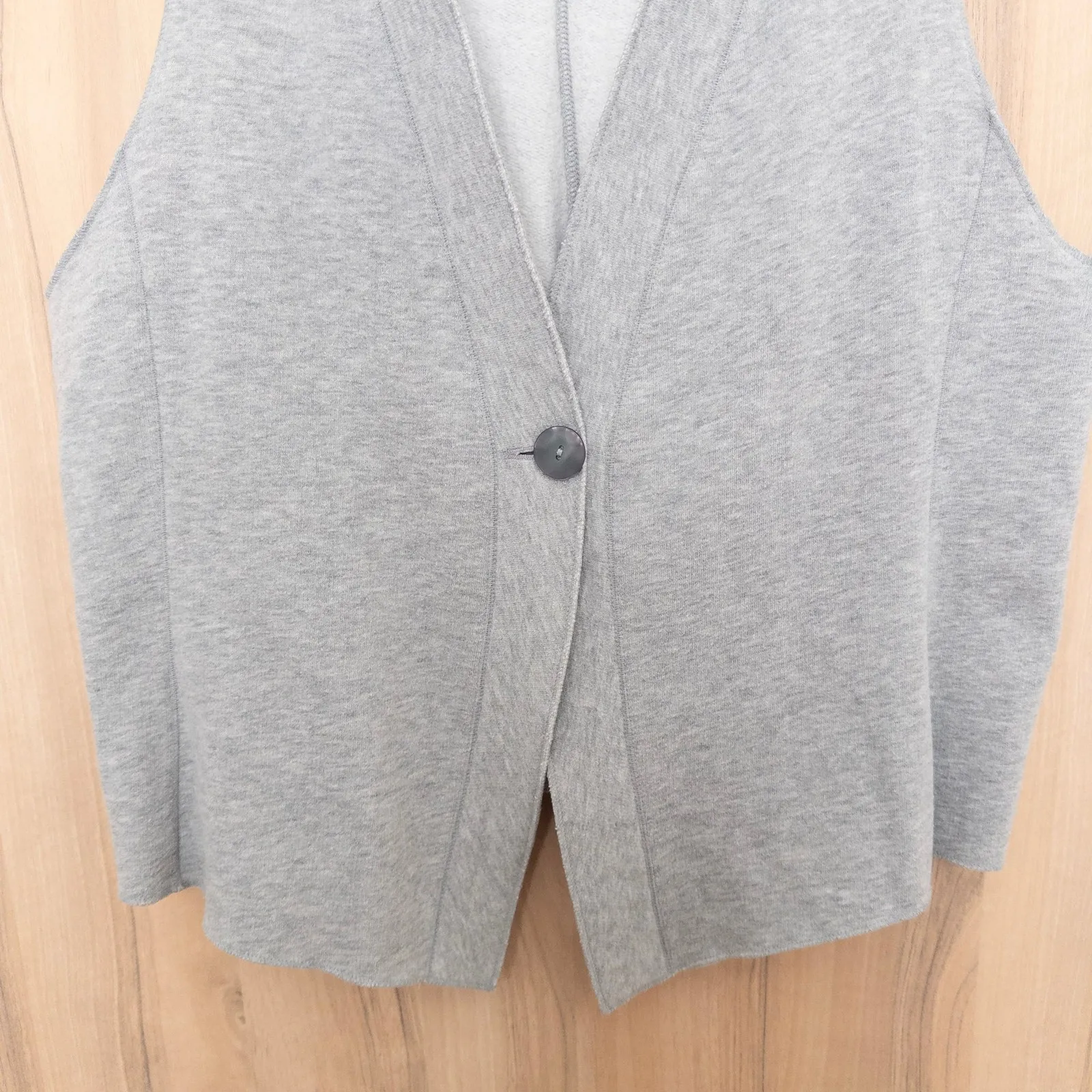 J.Jill Womens Vest Size L Gray Knit Minimalist Cozy Layering Scandi Lagenlook Size L - Image 3
