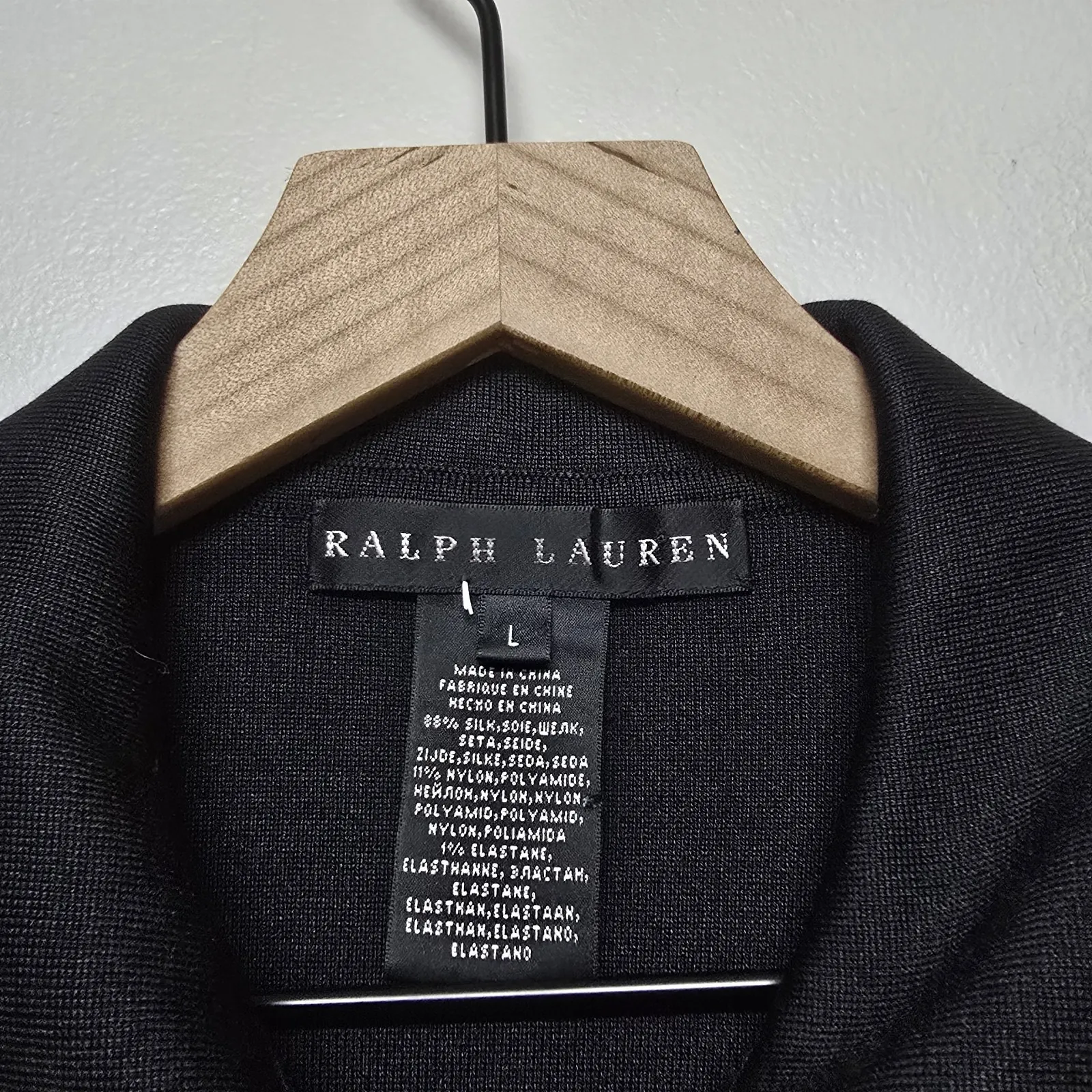Ralph Lauren Black Label Silk Blend Sweater/Jacket Women's‎ Size L Career Luxury Size L - Image 3