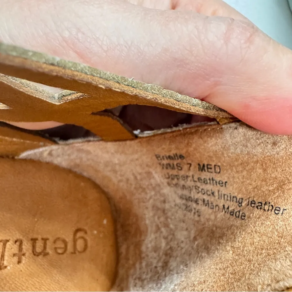 Gentle Soul Mint Green Leather Lace Up Gladiator Sandals Womens 7 Beachy Summer - Image 8