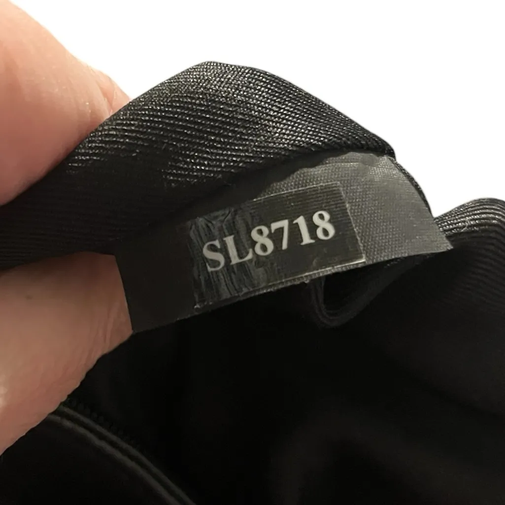 Fossil Vintage Black Leather Slouch Saddle Crossbody Bag with Key Zipper Pull - Image 9