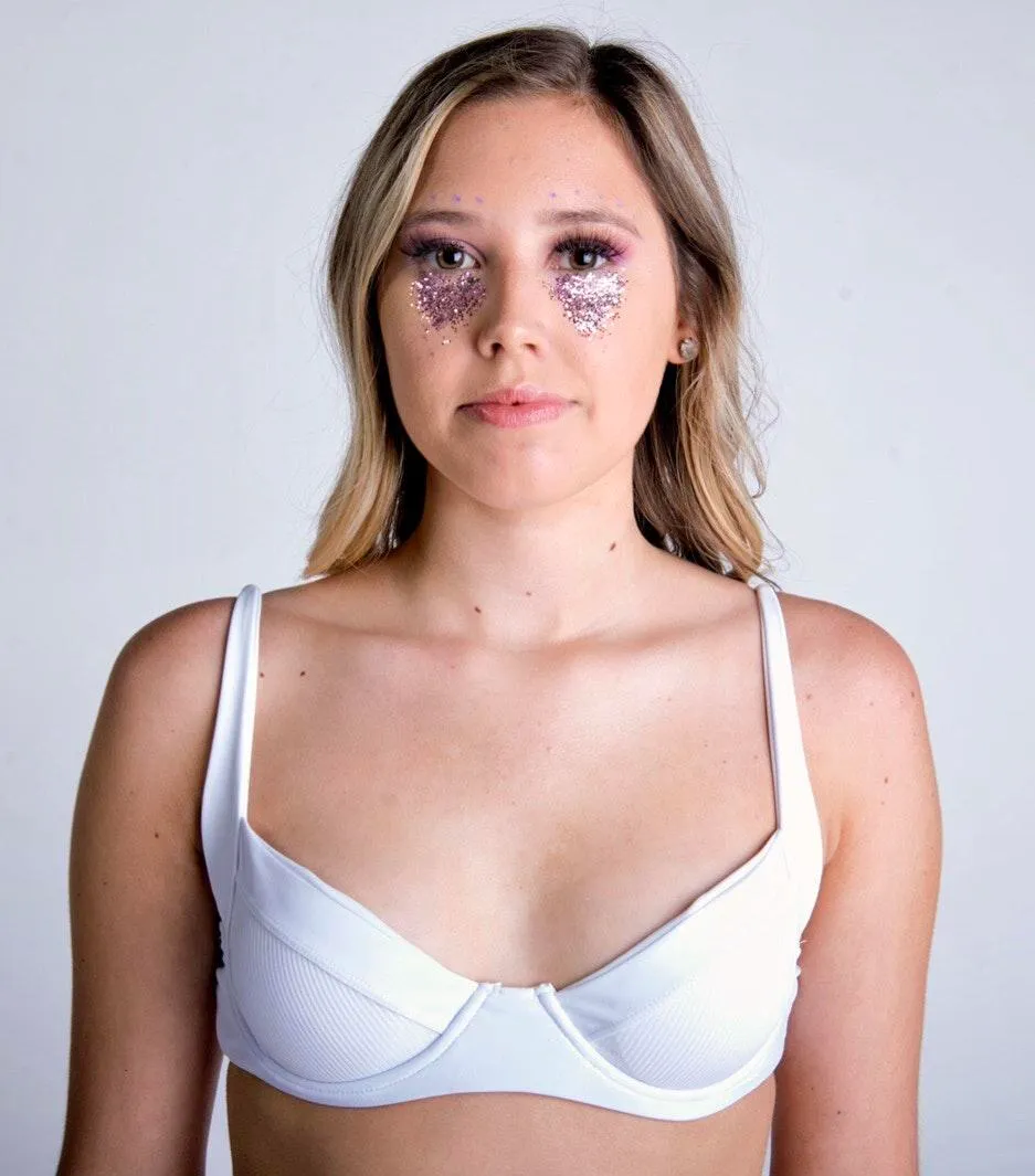 Underwire Adjustable Straps Ribbed Bikini  - Image 4