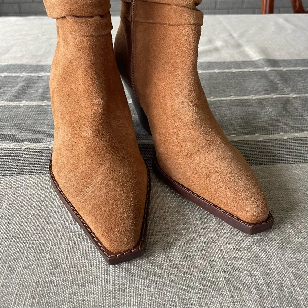 Vince Camuto Nerlinji Slouch Booties Light Brown Size 7.5 - Image 3