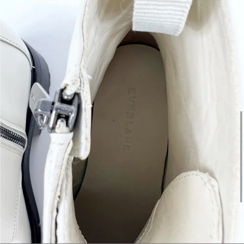 NEW Everlane The Modern Utility Lace-Up Boot White Size 8.5 - Image 4