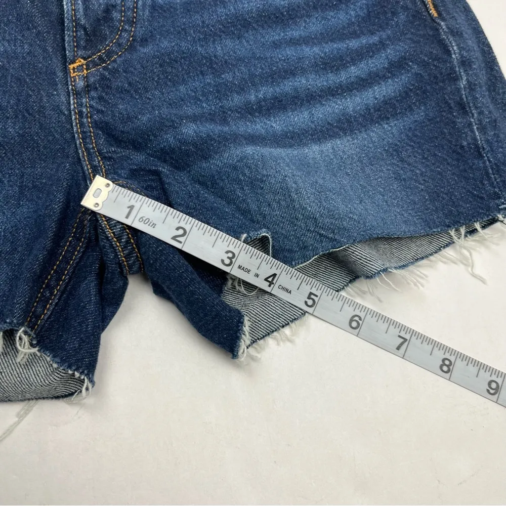 Rag & Bone Dre Low Rise Short Womens Size 25 Dark Wash Blue Denim Button Fly NEW - Image 12
