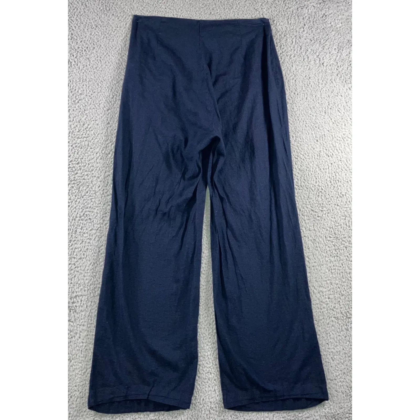 Michael Kors Pants Women 8 High Rise‎ Linen Blend Pleated Front Gold Button - Image 2