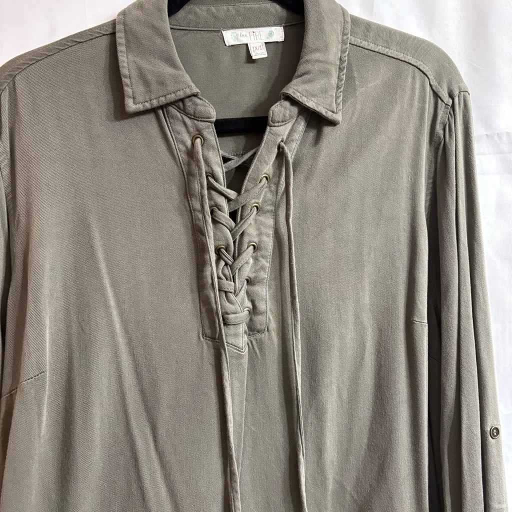 love, Fire Women’s Club Olive 1X Lace - Image 3