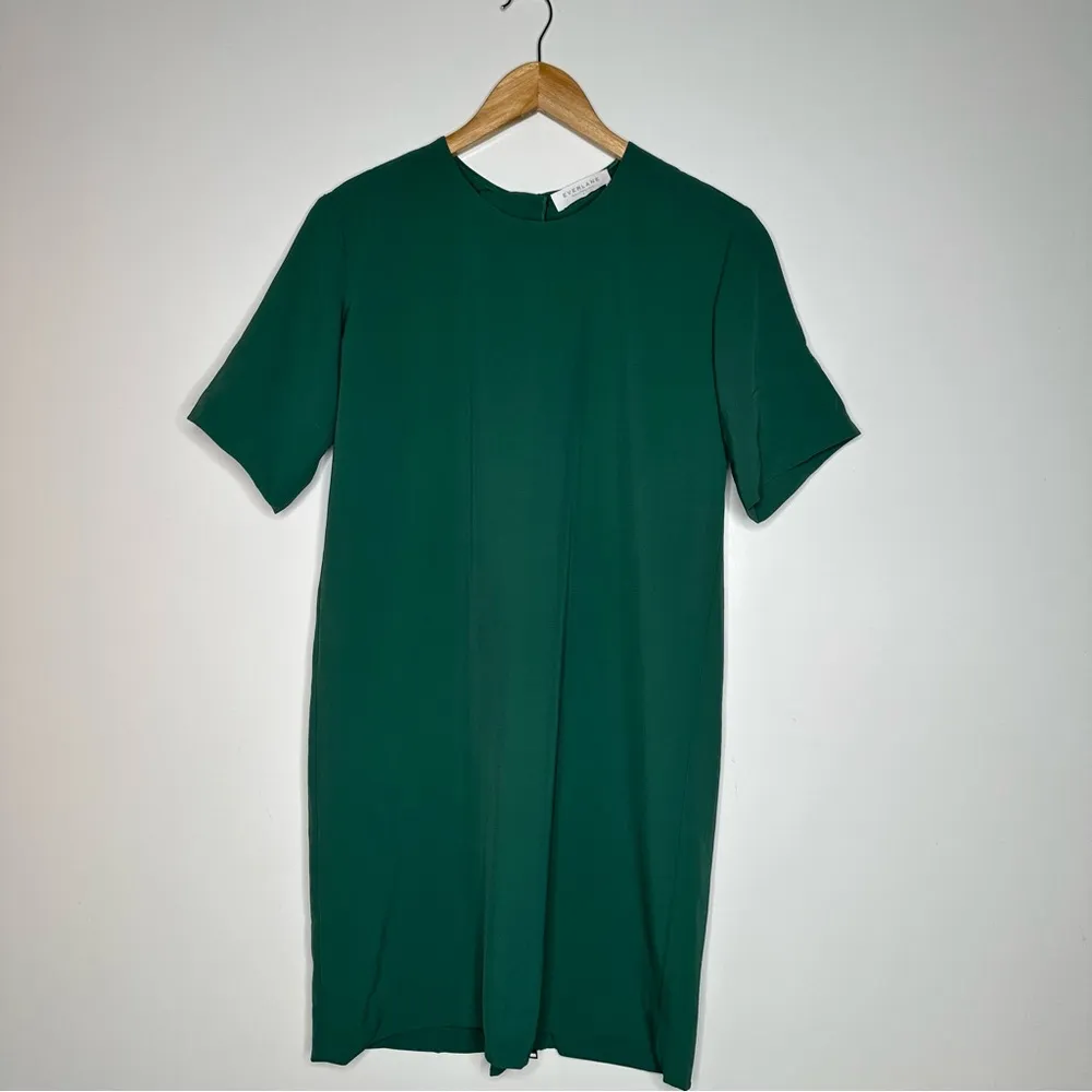 Everlane Green Japanese GoWeave Short Sleeve Zipper Back Shift Dress Size 2 - Image 2