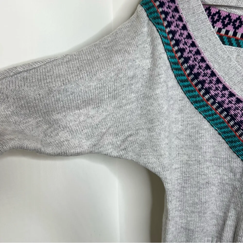 American Eagle Outfitters AEO Wool Blend Deep V Sweater Size Large Dolman Sleeve - Image 11