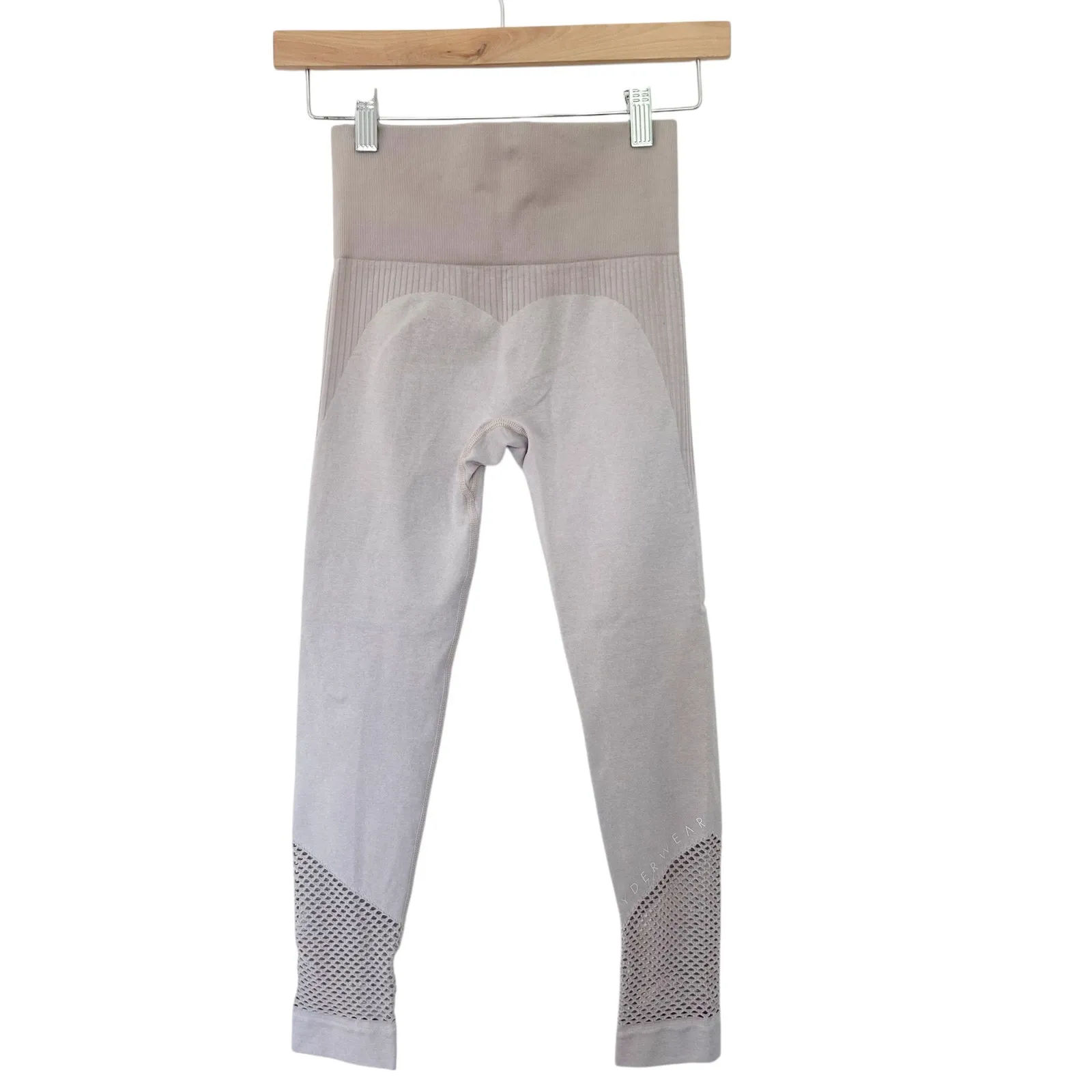 Ryderwear Tan Leggings Perforated Bottom Sz S - Image 4