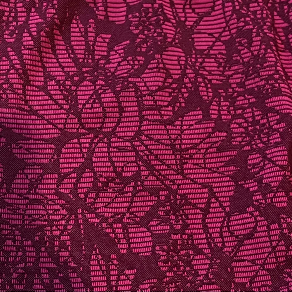 Fablerica Floral High Rise Cropped Leggings Magenta Pink Size Large - Image 3