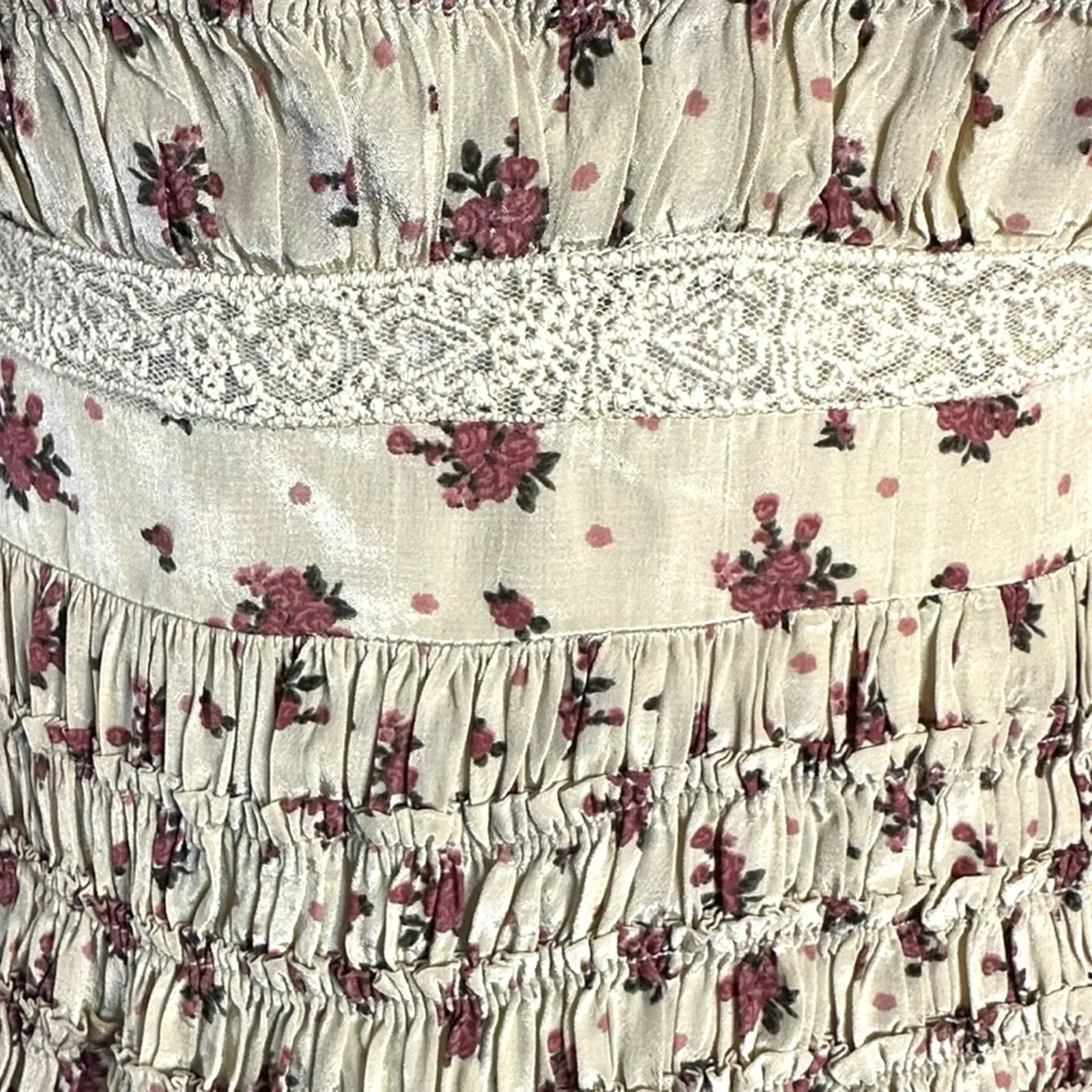 Free People Dainty Cottage Ethereal Bali Juniper Midi Dress 12 NWT Lace Floral - Image 14