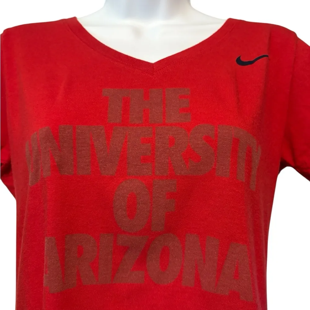 Nike The University Of Arizona Slim Fit Red V NeckShort Sleeve Tee L - Image 2