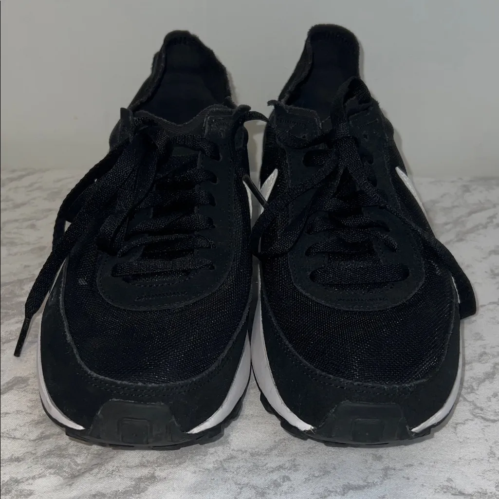 Nike Waffle One Mesh Black and White Women’s Athletic Shoes DC2533-001 Size 8.5 - Image 2