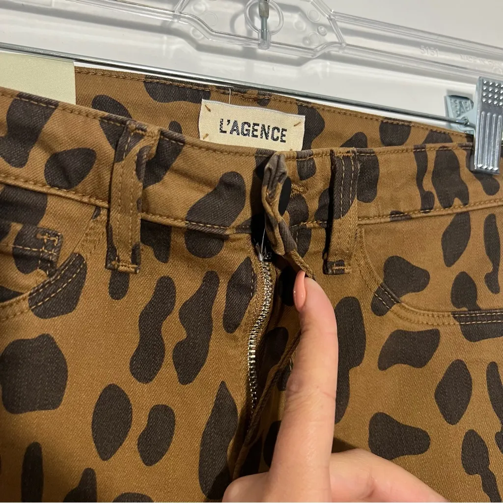 L'agence‎ Margot High Rise Skinny In Spotted Animal Size 24 - Image 9