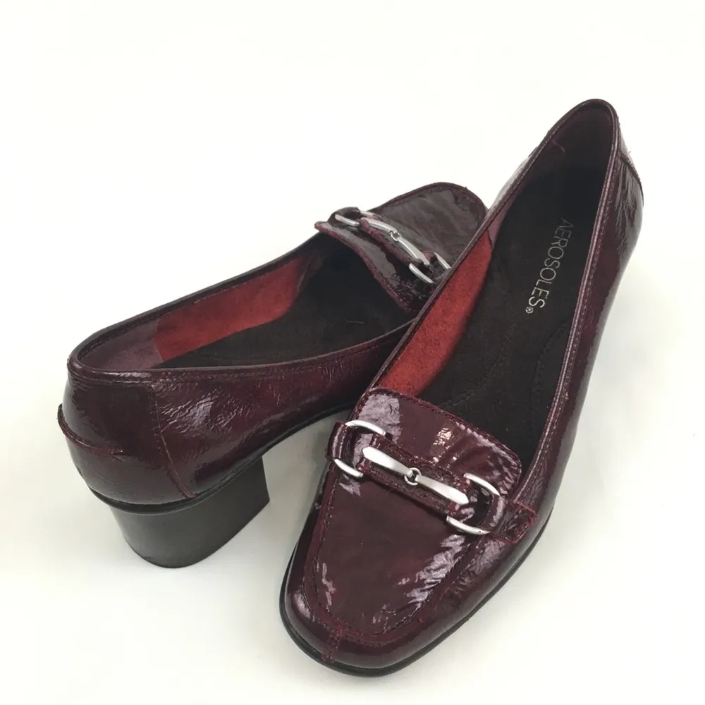 AEROSOLES Linguini Burgundy Loafers - Image 2