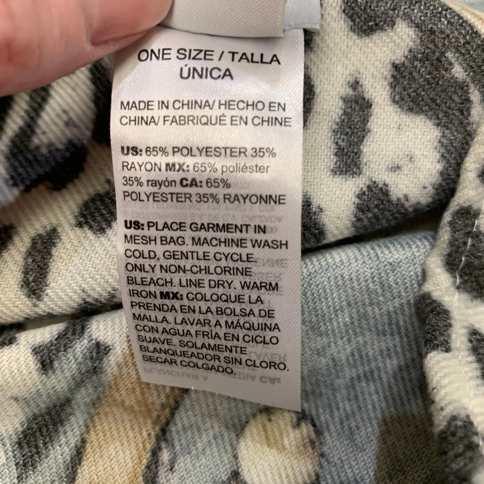 Chicos One Size Animal Print Scarf Shawl Kimono Fringe Cardigan Sweater Cozy - Image 6