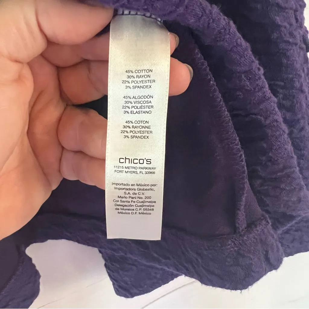 Chico purple blazer Size large - Image 6