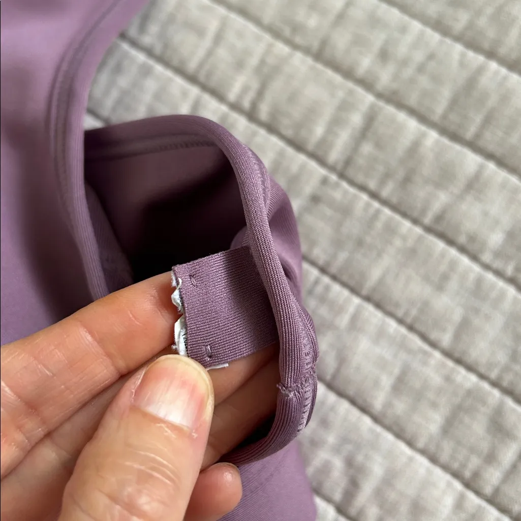 Nike swoosh dryfit padded plum logo front sports bra XXL - Image 7